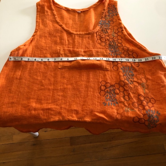 Vintage Oversized Lagenlook Beachy Coastal Summer Tank Top Size Small - Picture 11 of 14